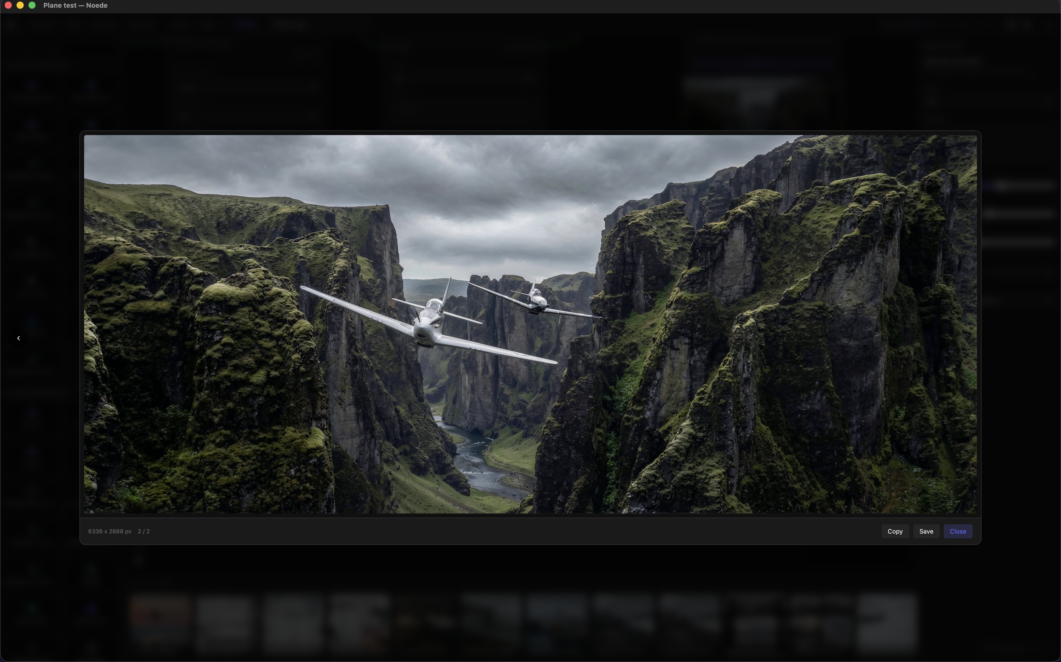 Fullscreen image preview in Noede
