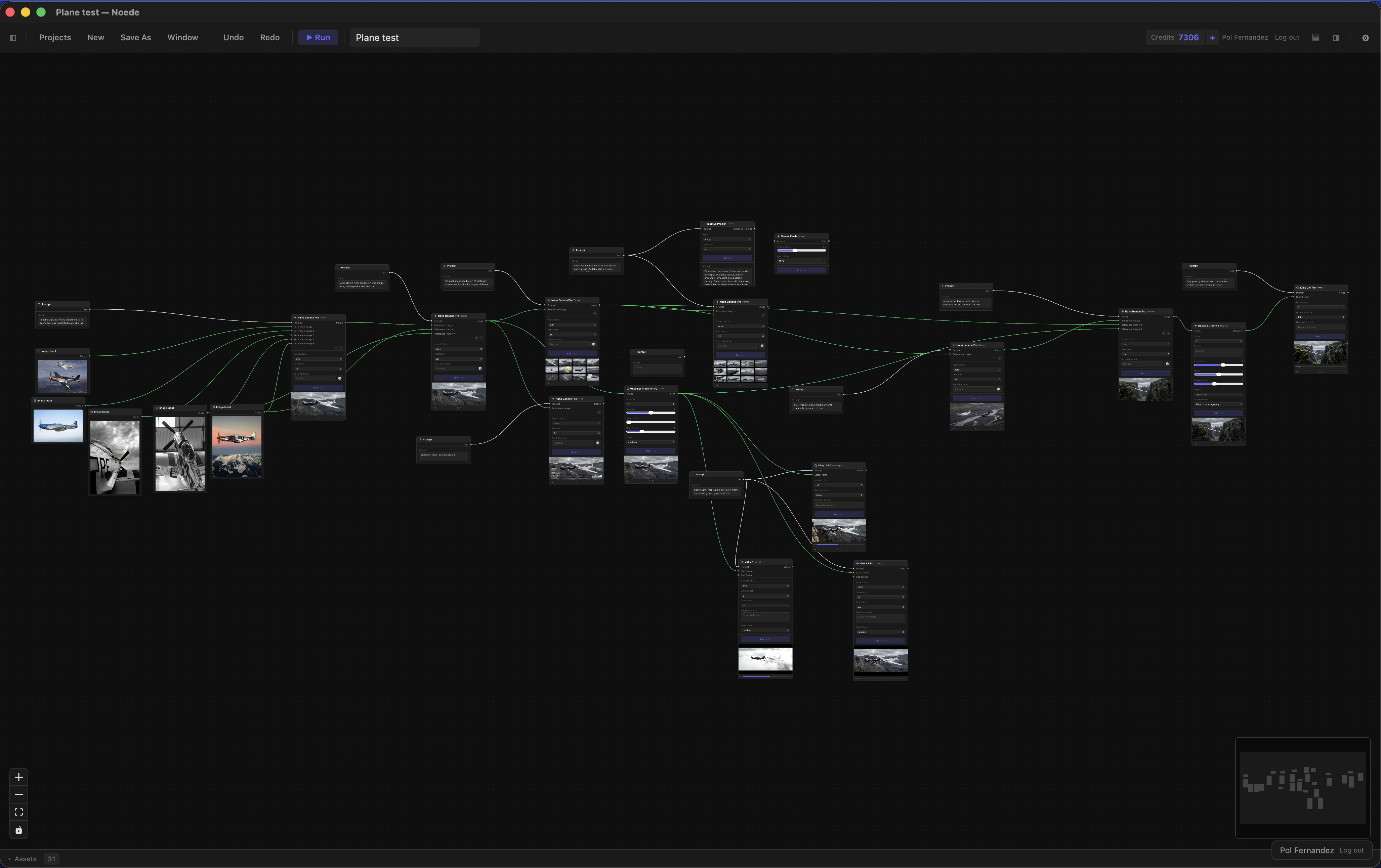 Zoomed out view of a full Noede AI pipeline